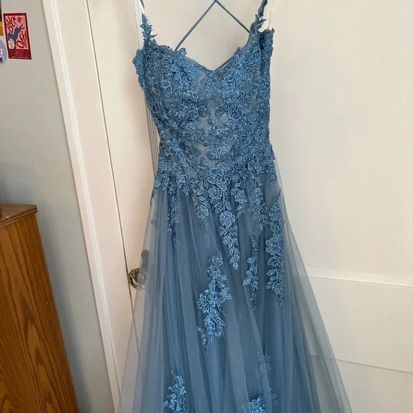 Beautiful Blue Prom Dress by Bliss Gowns - Picture 8 of 15